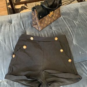 Gold button shorts
